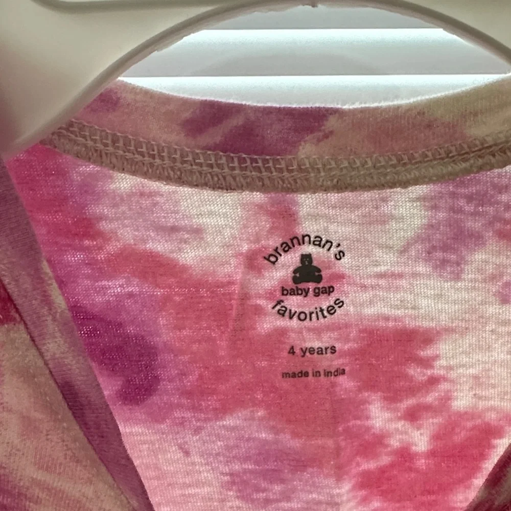 GAP‎ Kids Long Sleeve Tie-Dye Shirt - Pink and Purple